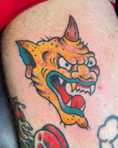 Ezra Coates Brass Eagle Tattoo Peoria Traditional Monster