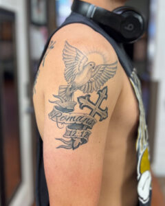 Zach Dole Brass Eagle Tattoo Peoria Romans 12:12